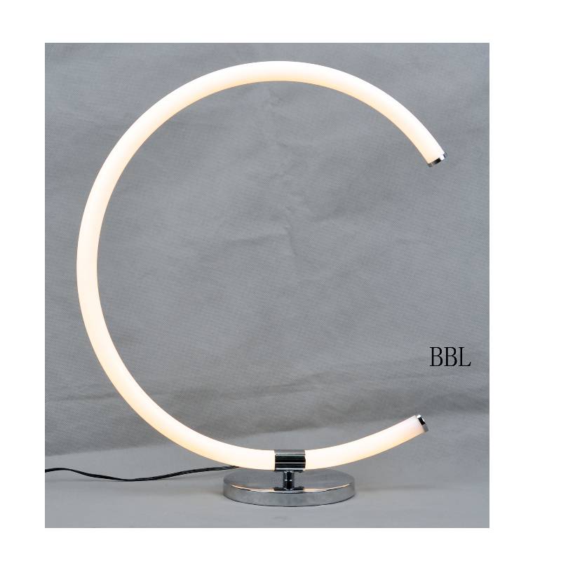 LED-pöytävalaisin C-muotoisella akryyliputkella